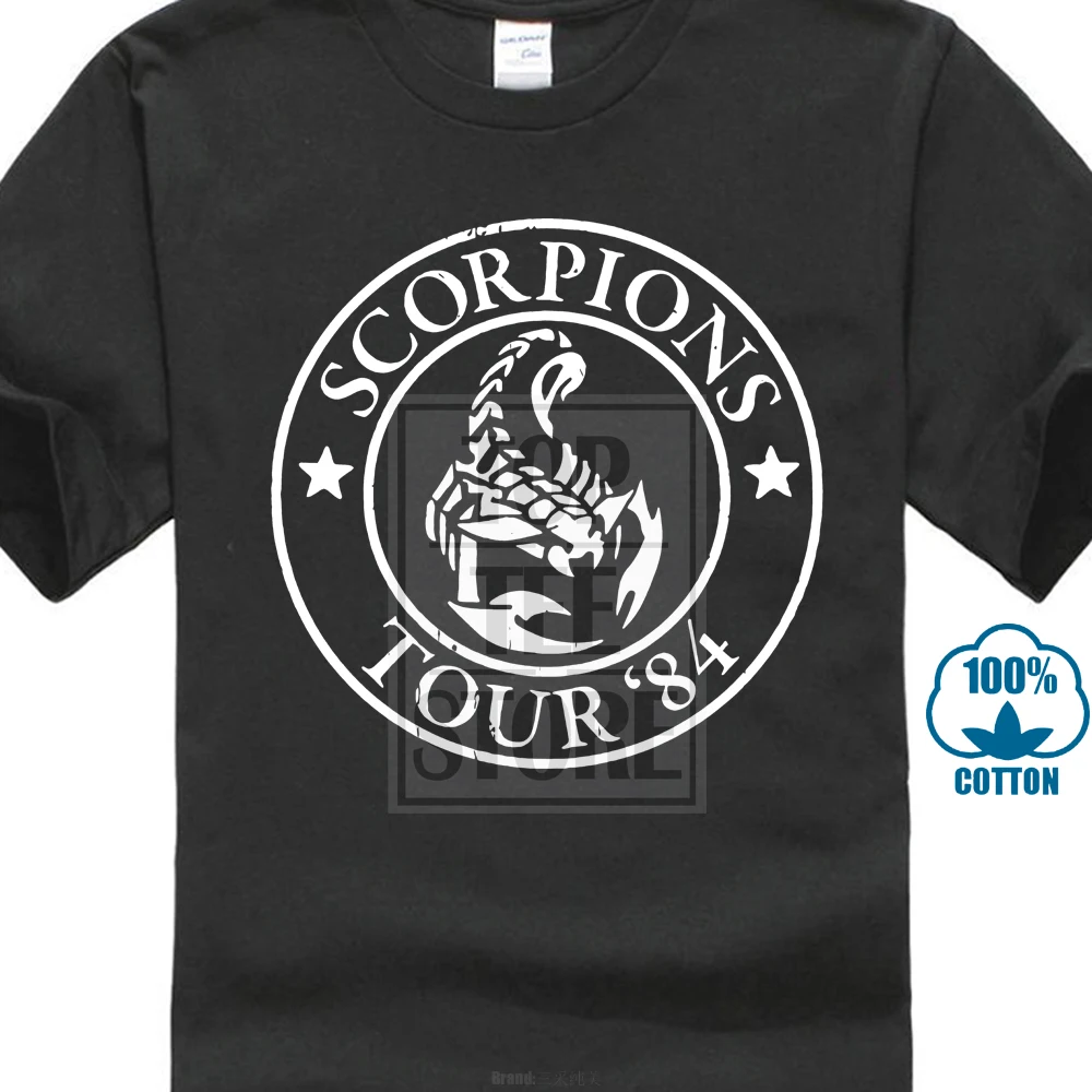 Scorpions Tour 84 Футболка для взрослых Heavy Metal Music| |
