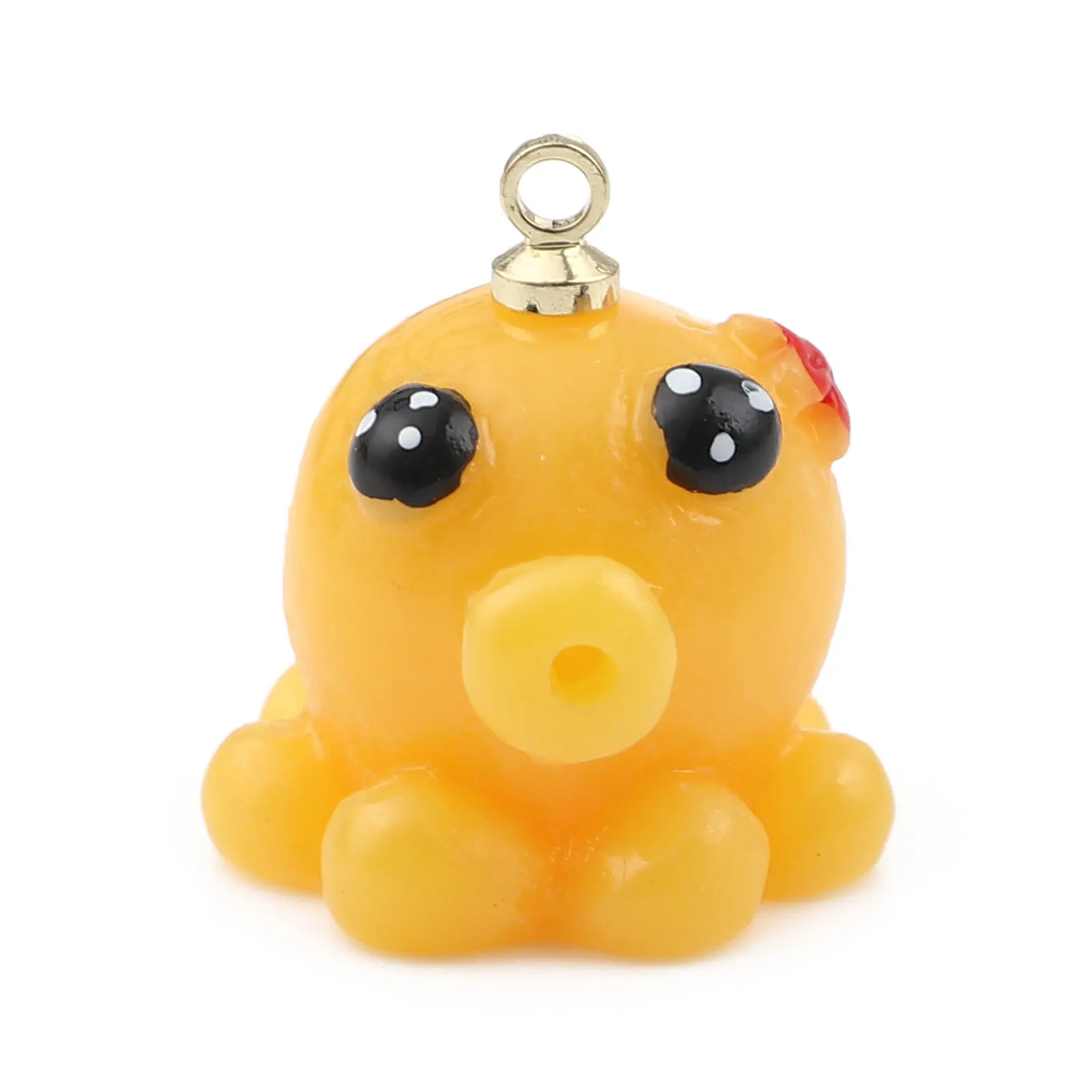 

Doreen Box Cute Resin Ocean Jewelry Charms Octopus Gold Color Metal Pendants DIY Making Earrings Key Chains Women Jewelry,5PCs