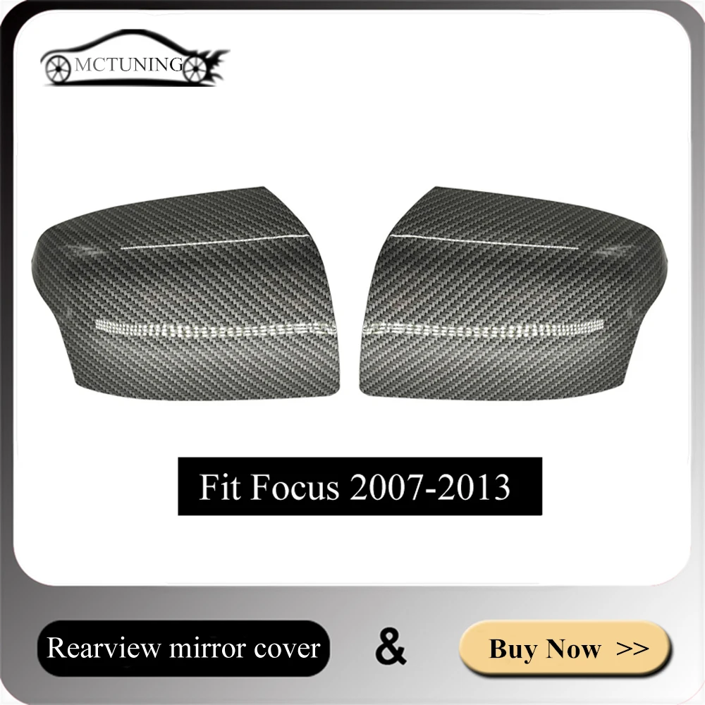 1 Pair Car Mirror cover ABS Fit For F-ord Focus 2007-2013 year Rearview side Mirror caps Car Accessory Car Parts