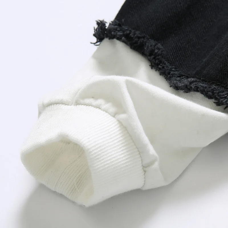 Брендовые Новые облегающие мужские джинсовые пальто с капюшоном в стиле пэчворк