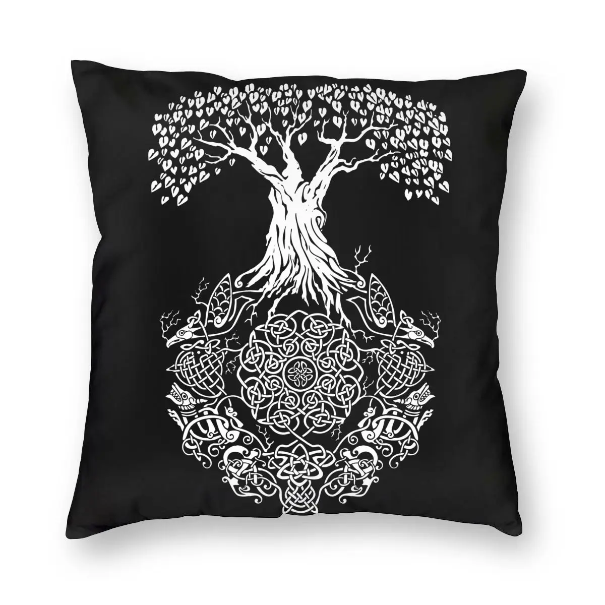 

Tree Of Life Vikings Valhalla Son Of Odin Pillow Case Home Decor Cushions Throw Pillow for Sofa Polyester Double-sided Printing