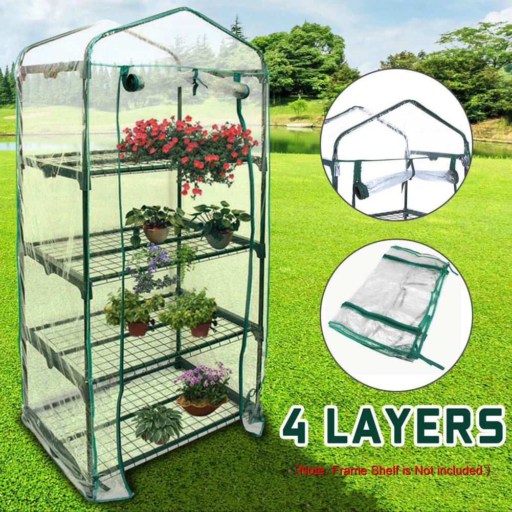 Greenhouse Cover 3 Tier PVC Plant Greenhouse Replacement Plants Flower House Grow Tent Cover for Garden Gardening Flowerpot