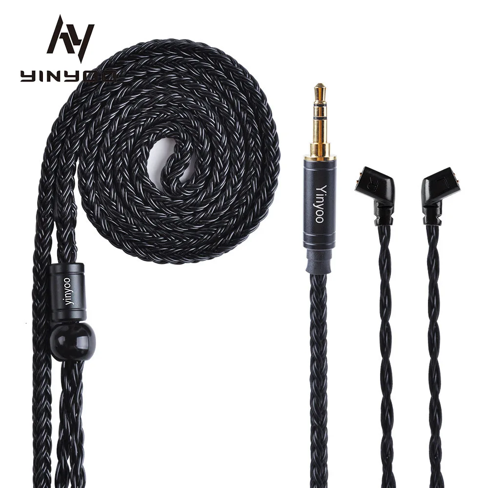 Balanceado com Mmcx Banhado a Prata de 16 Qdc para kz Yinyoo Cabo Núcleos 3.5 4.4mm 2pin Asx Zax Zsx Blon Drive Cca Ca16 2.5 –