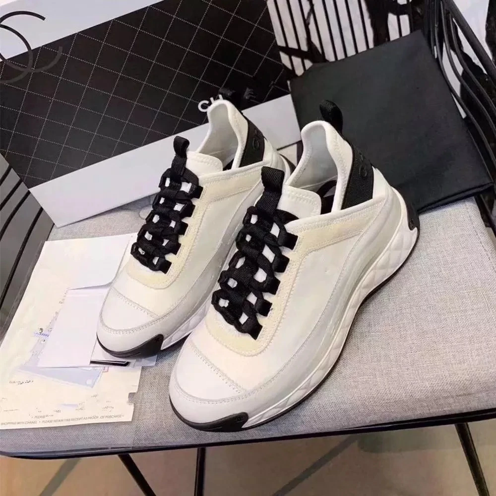 

2021new daddy shoes female leather cushion color matching casual shoes all-match running shoes women Chaussures de sport