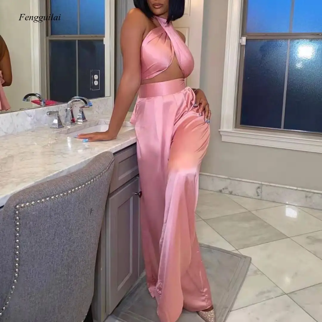 

Sexy Bodycon Rompers Womens Jumpsuit Workout Active Wear Sleeveless 2021 Summer Satin Jumpsuits Skinny Fashion Traje De Mujer