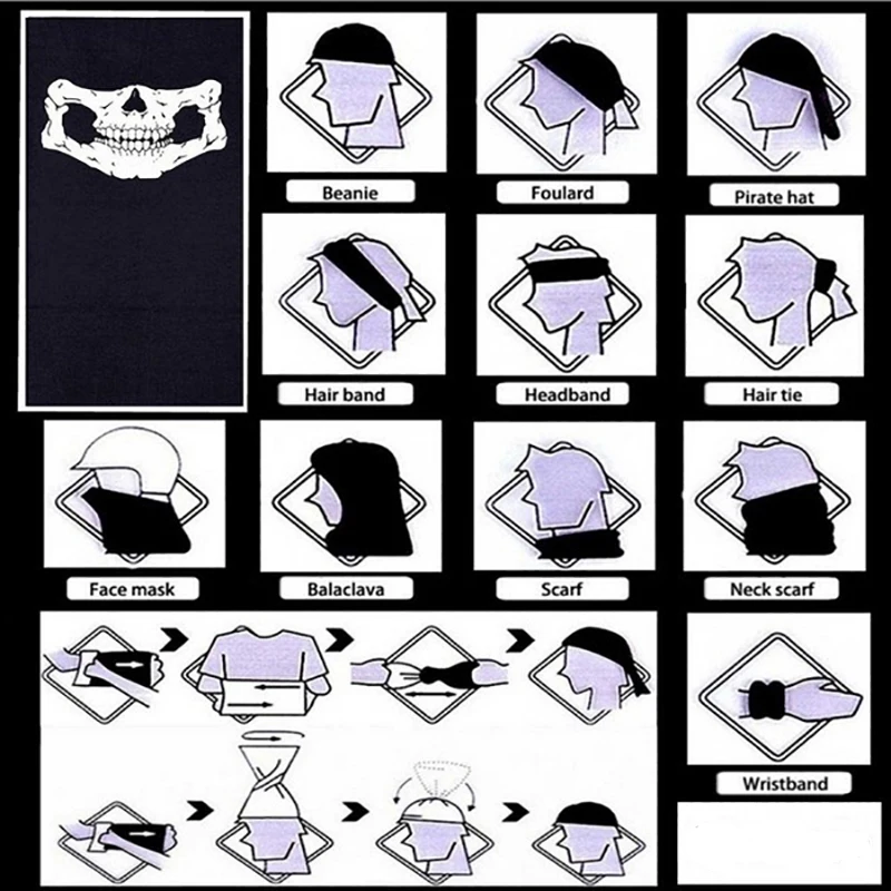 

Bandana Men Woman Headband Scarf Head Neck Face Outdoor Cycling Sports Bandana Tactic Balaclava For Summer Fishing Dustproof