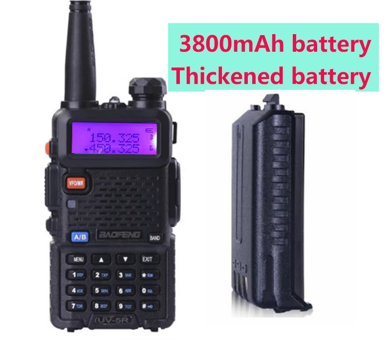 Рация Baofeng Toki Woki радиостанция с двойным диапазоном УВЧ УКВ 3800 мАч для охоты