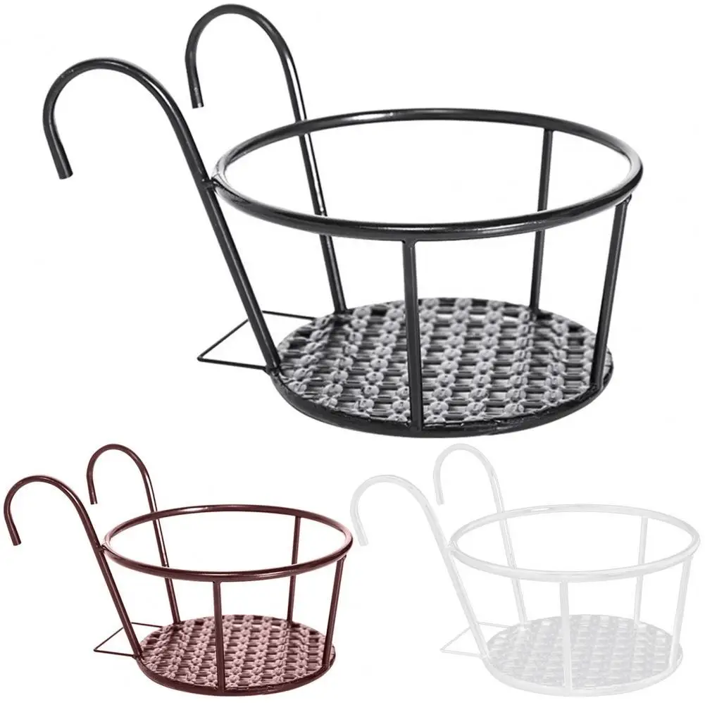 

1 шт. железные художественные подвесные корзины, цветочный горшок, балкон, подвесные круглые стеллажи для растений, ограда, ограждение, улич...