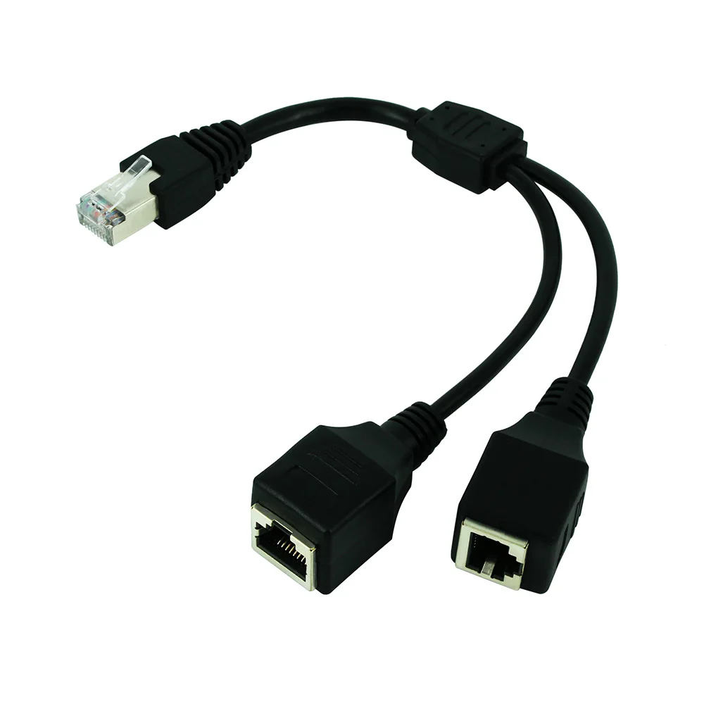 Сетевой сплиттер RJ45 1 Папа 2 гнездо сетевой Сплиттер LAN Ethernet Y стабильная передача