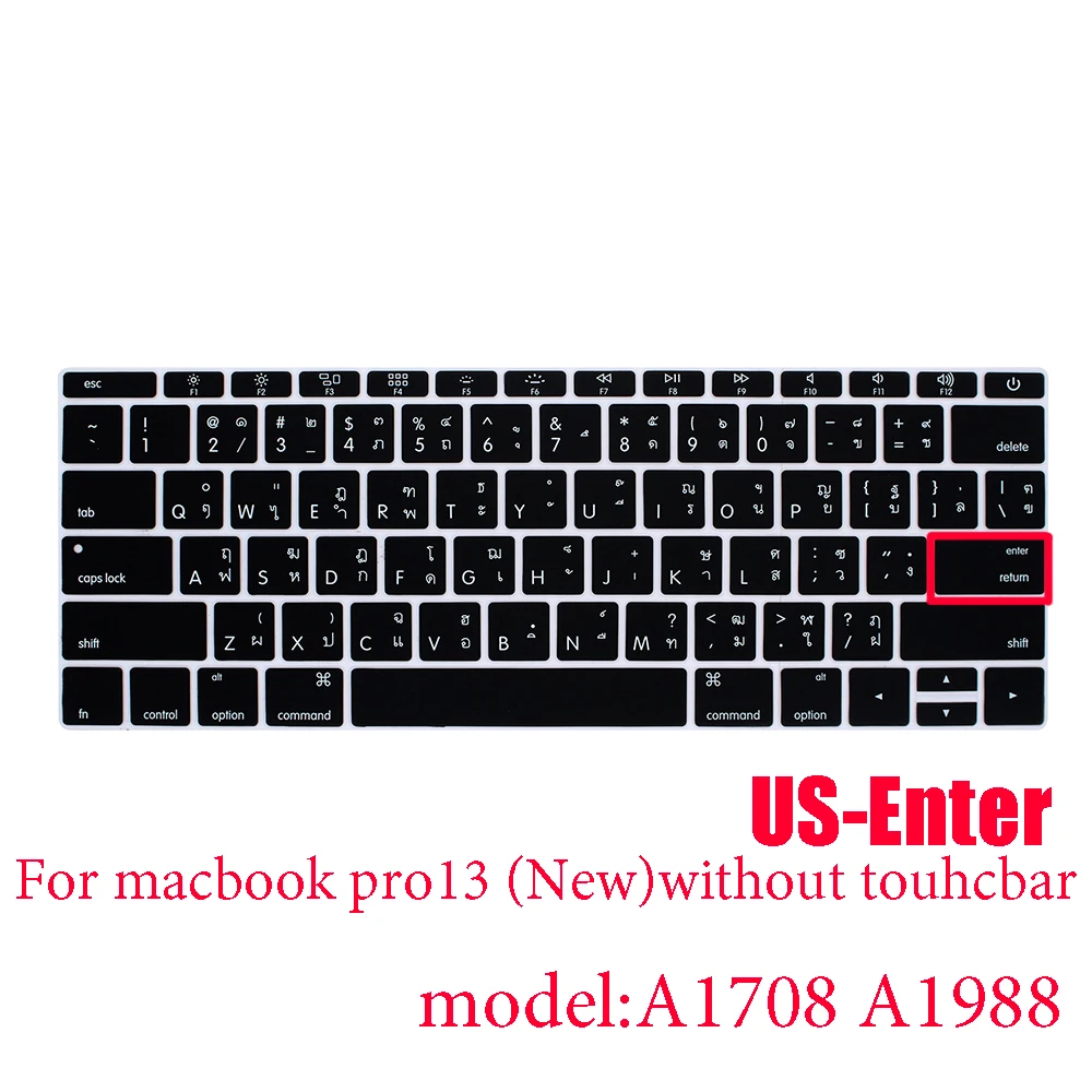 Защита для клавиатуры из Таиланда с английской раскладкой Macbook Pro 13Air 11 12 15
