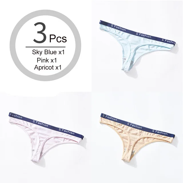Set 3 VDOGRIR, женские модные трусики, бесшовные, хлопок, стринги, нижнее белье, женские трусики, женские трусы, сексуальное женское белье, стринги, трусы - Цвет: Set 3