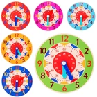 Деревянные маленькие часы головоломка игрушки для детей время познания красочные часы игрушки Монтессори игрушки Раннее Обучение Дошкольный дом