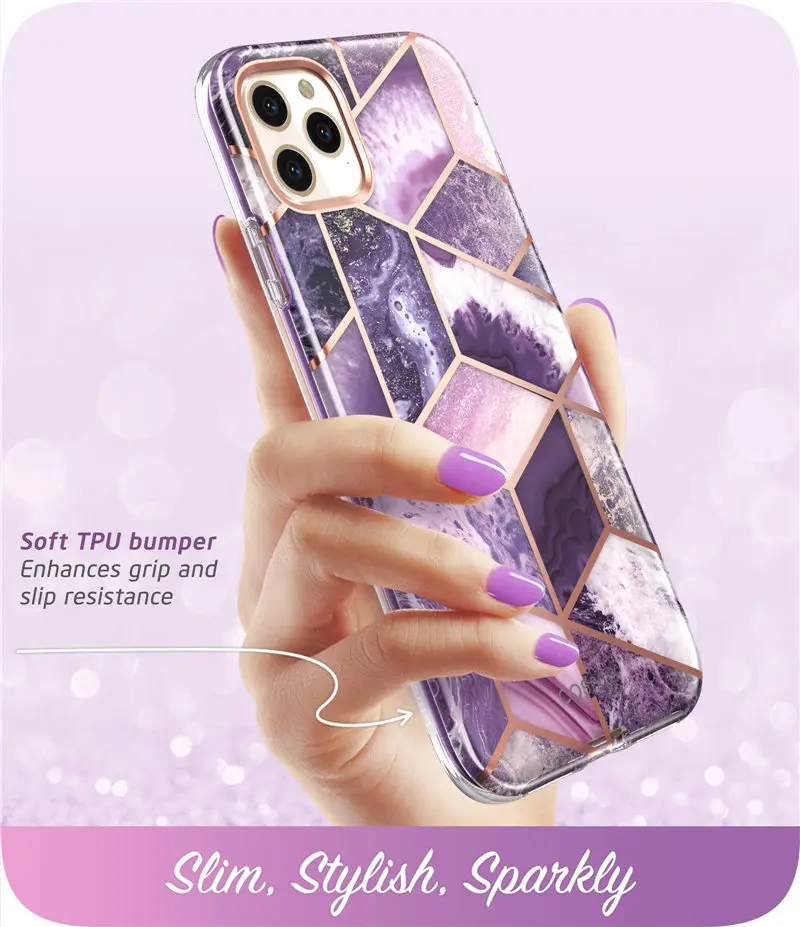 I-Blason для iPhone 11 Pro Max чехол 6,5 Дюймов() Cosmo полный корпус блестящий Мраморный бампер чехол со встроенной защитной пленкой