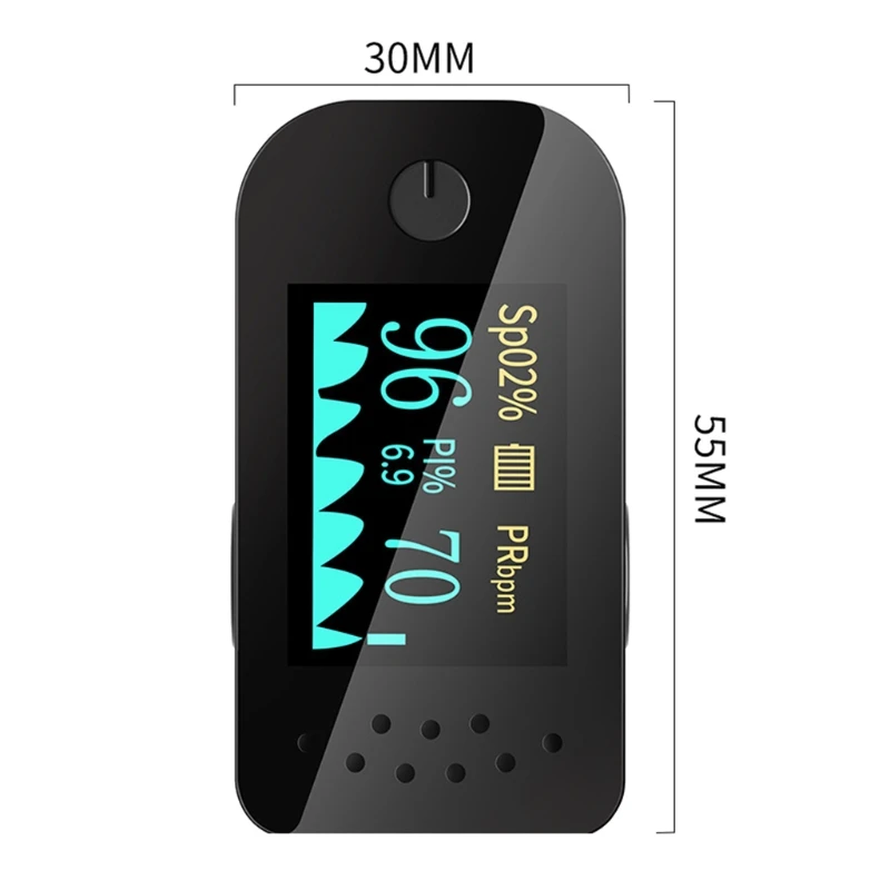 

Finger clip pulse oximeter measuring heart rate monitoring sleep oxygen saturation detector