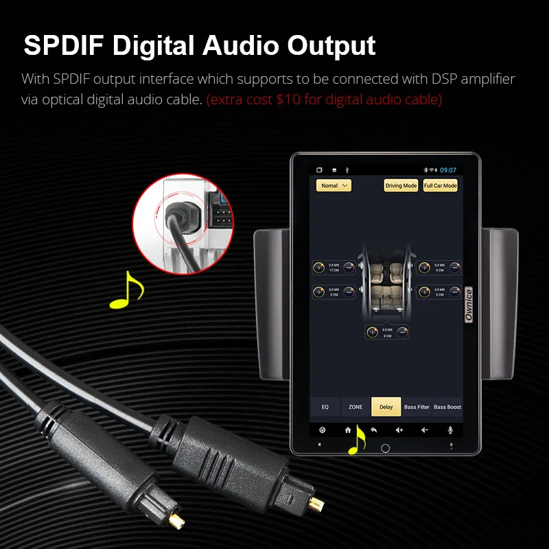 Автомобильное радио Ownice 10 1 дюйма DSP автомобильное вращающееся IPS Nano Android для Toyota