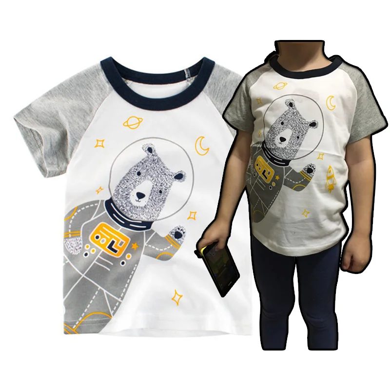 Детская футболка для мальчиков с принтом крокодиловая кожа летняя короткими