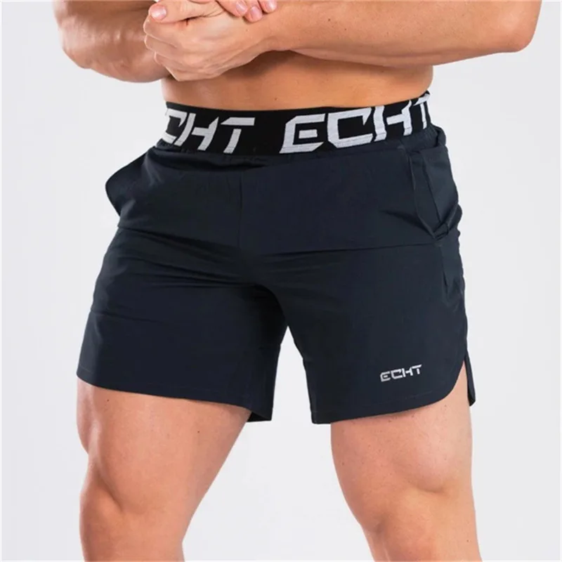 YEMEKE мужские спортивные шорты для фитнеса Бег Трусцой спортивные свободные прохладные дышащие быстросохнущие Бодибилдинг спортивная одежда мужские укороченные шорты - Цвет: navy blue