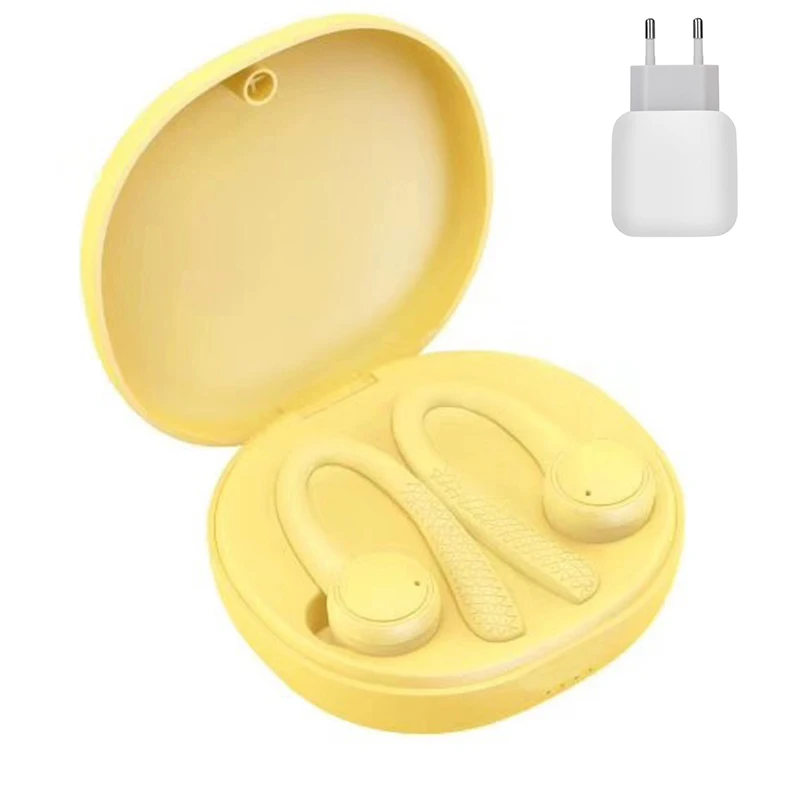Charger Yellow TWS 5,0 беспроводные Bluetooth наушники T7 Pro Hi-Fi стерео беспроводные наушники Спортивная гарнитура с зарядным устройством для телефона - Цвет: Charger Yellow