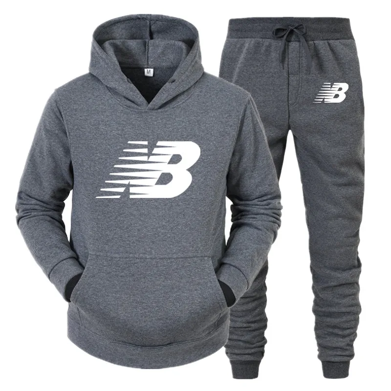 

Tracksuit Men Fashion Hoodies Men Suits Brand Yes Sets Mens Sweatshirts + Sweatpants Autumn Winter Fleece Hooded Pullover