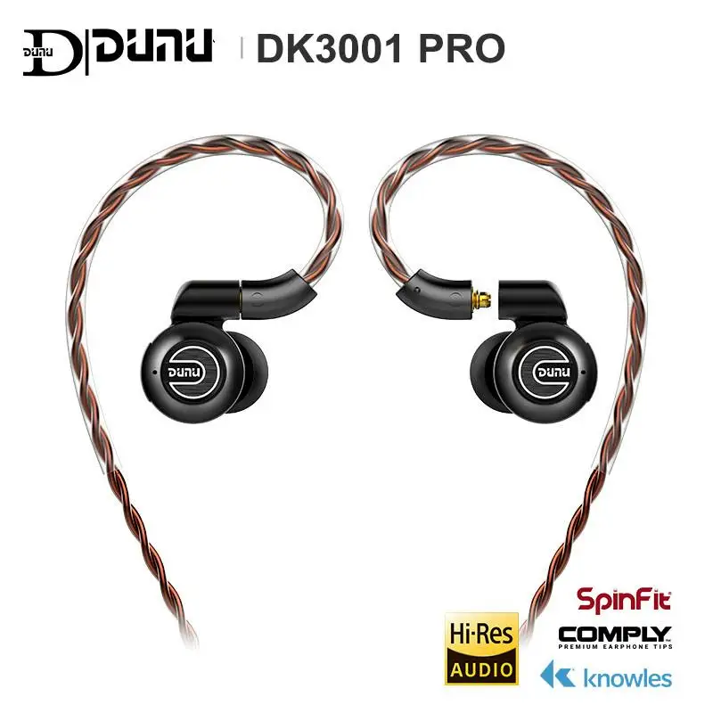 

DUNU DK3001 PRO HiFi Audio 5 Hybrid Driver(1DD+ 4 Knowles BA) In-ear Earphone MMCX Detachable Cable 2.5/3.5/4.4 Balanced Connect