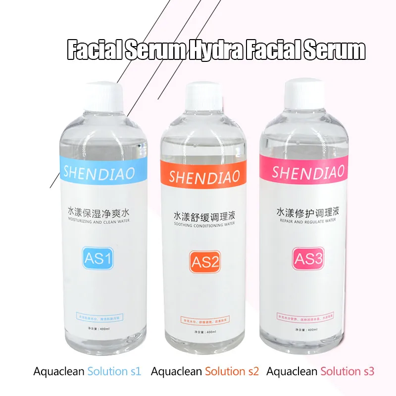 Hydra 3 Bottles Facial Serum For Water Dermabrasion Skin Cleansing Aqua Peeling Solution Aqua Facial Serum Ce