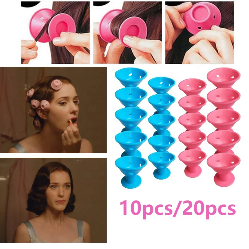 Бигуди для завивки волос женские круглая мягкая резина с волнами без нагрева