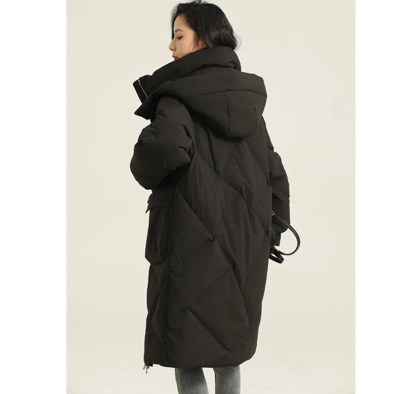 2021 зимняя 90% белая утка Женская длинная пуховая куртка гусиное перо пальто