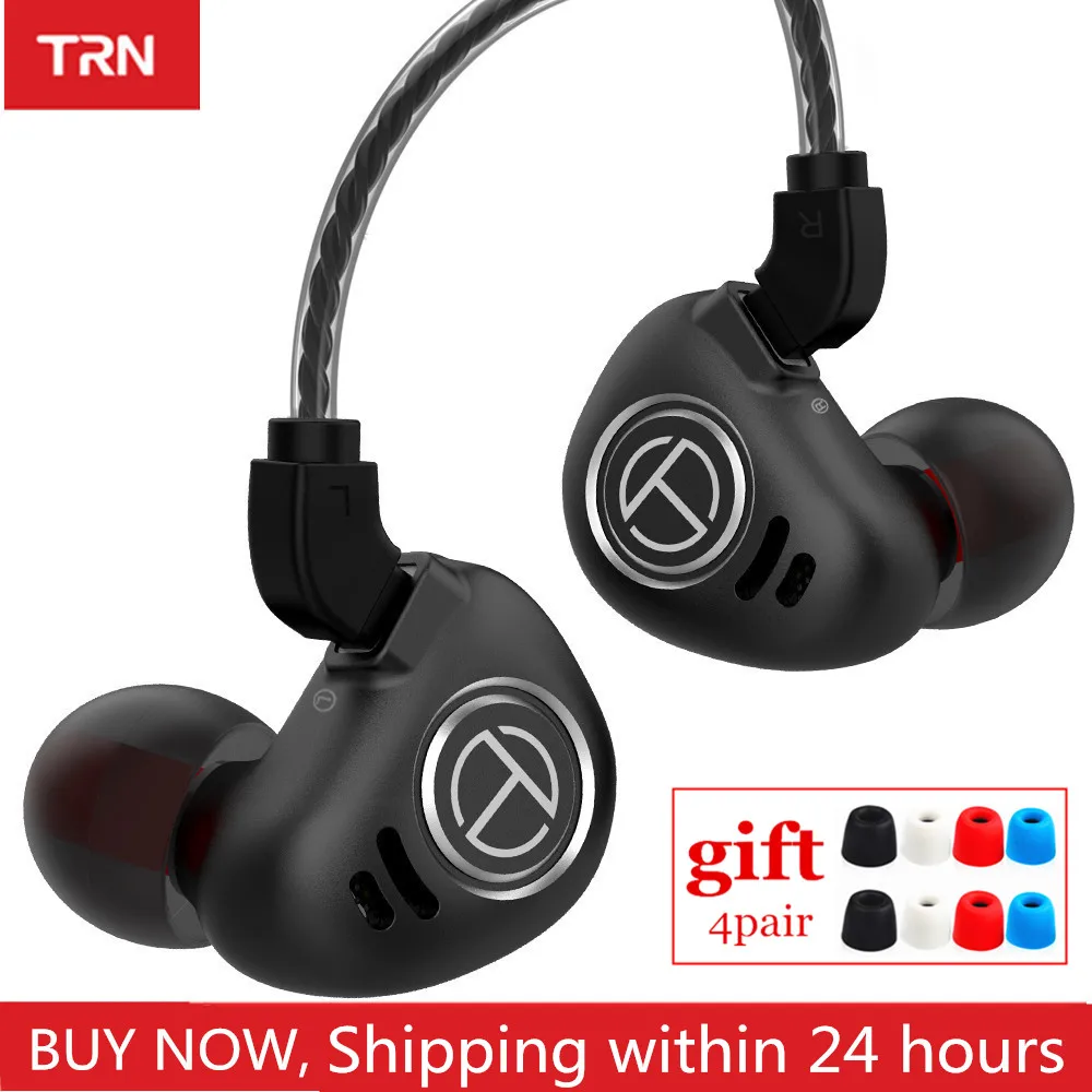 TRN V90 4BA 1DD гибридные металлические наушники вкладыши Hi Fi IEM DJ монитор спортивные