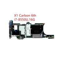 original laptop lenovo thinkpad x1 carbon 6th gen type 20kh 20kg motherboard mainboard i7 8550u 16gb ram 01yr210