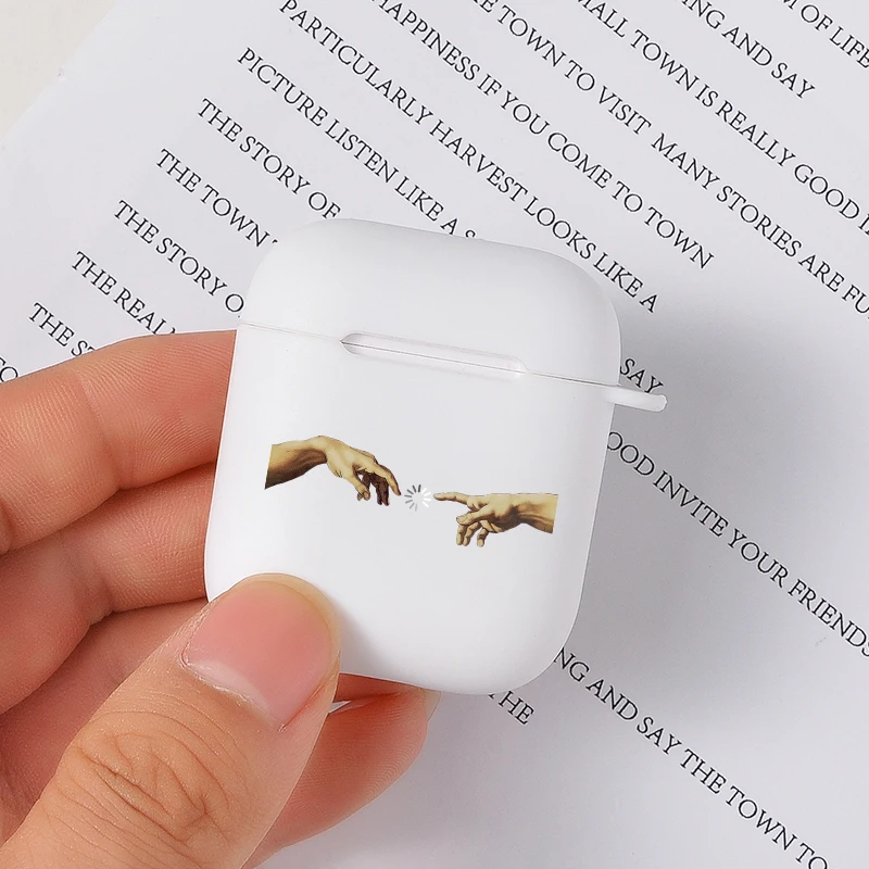 Чехол для Airpods 1/2 с абстрактным художественным рисунком милый мультяшный чехол