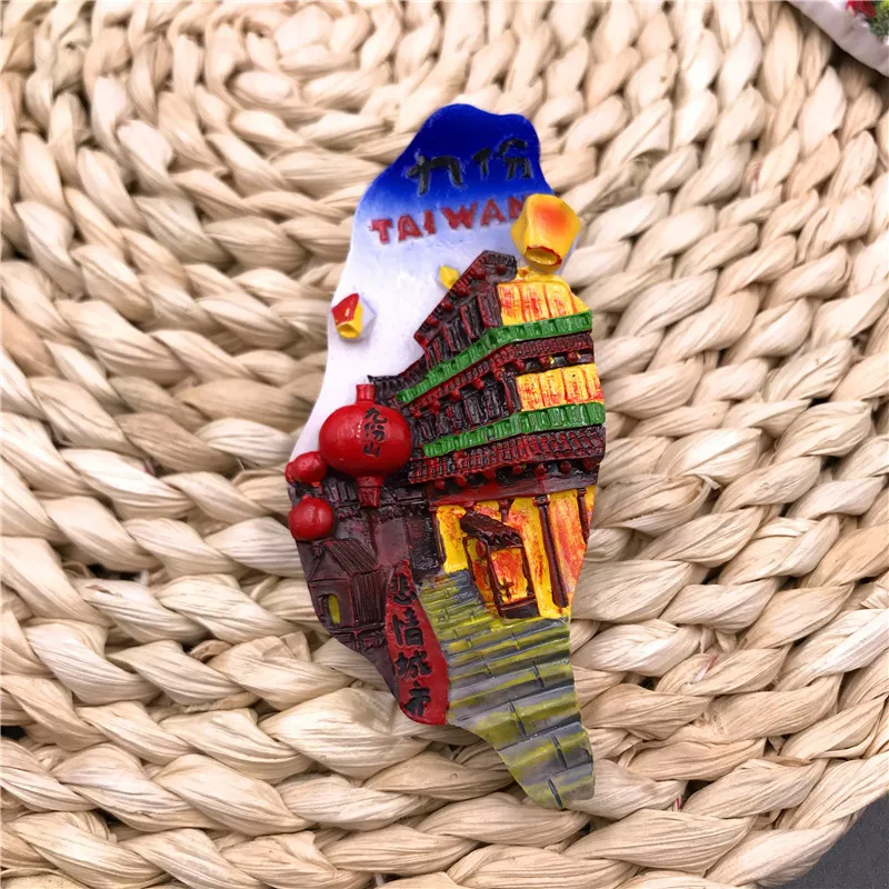 Магнитное украшение на холодильник сувенир для путешествий в Китае тапей-Сити 101