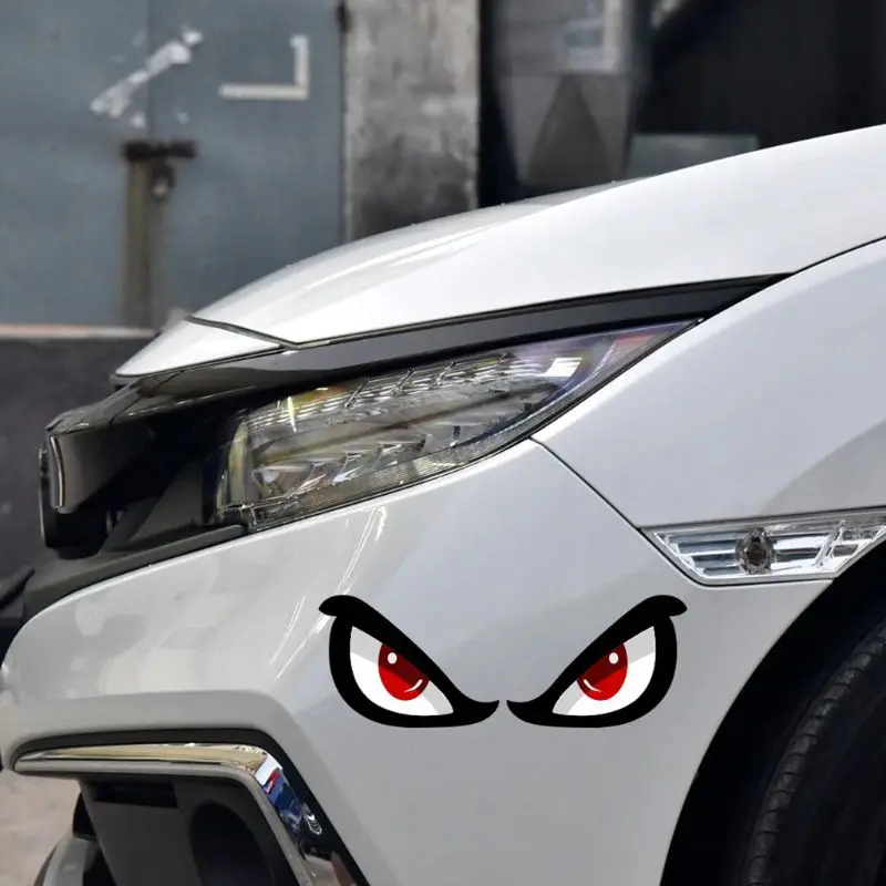

2021 New Hot Selling 3D Simulation Shark Pattern Sticker Eye Rearview Mirror Car Reflective Sticker Motorcycle Sticker