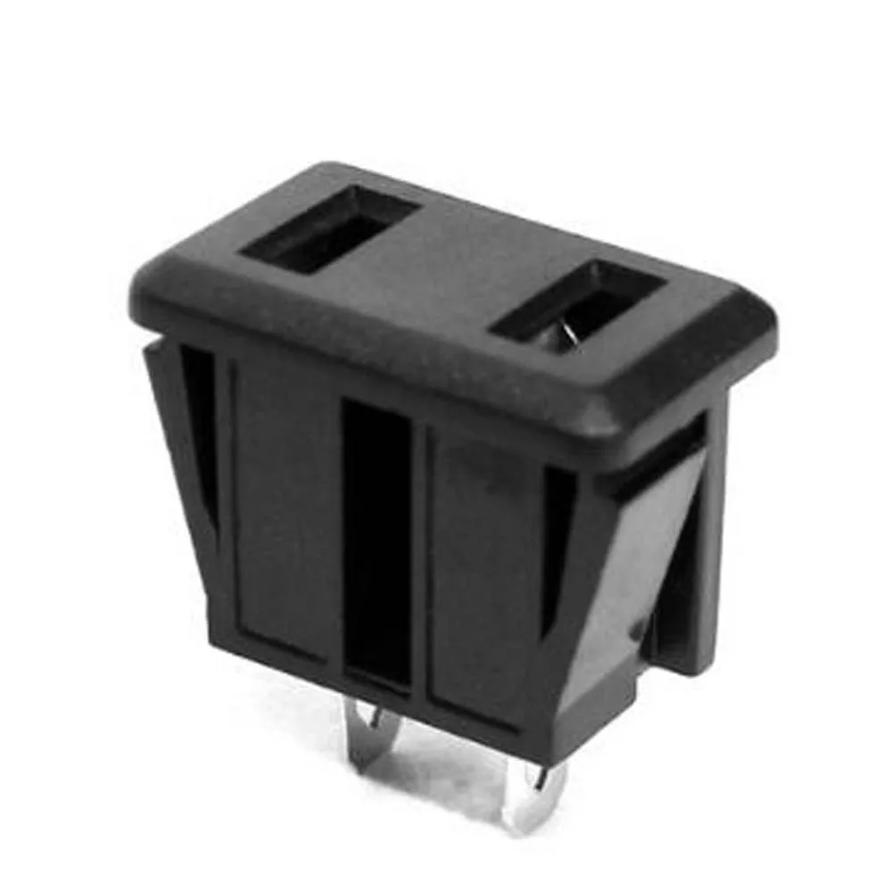 Черная многофункциональная промышленная розетка с двумя плоскими отверстиями CE