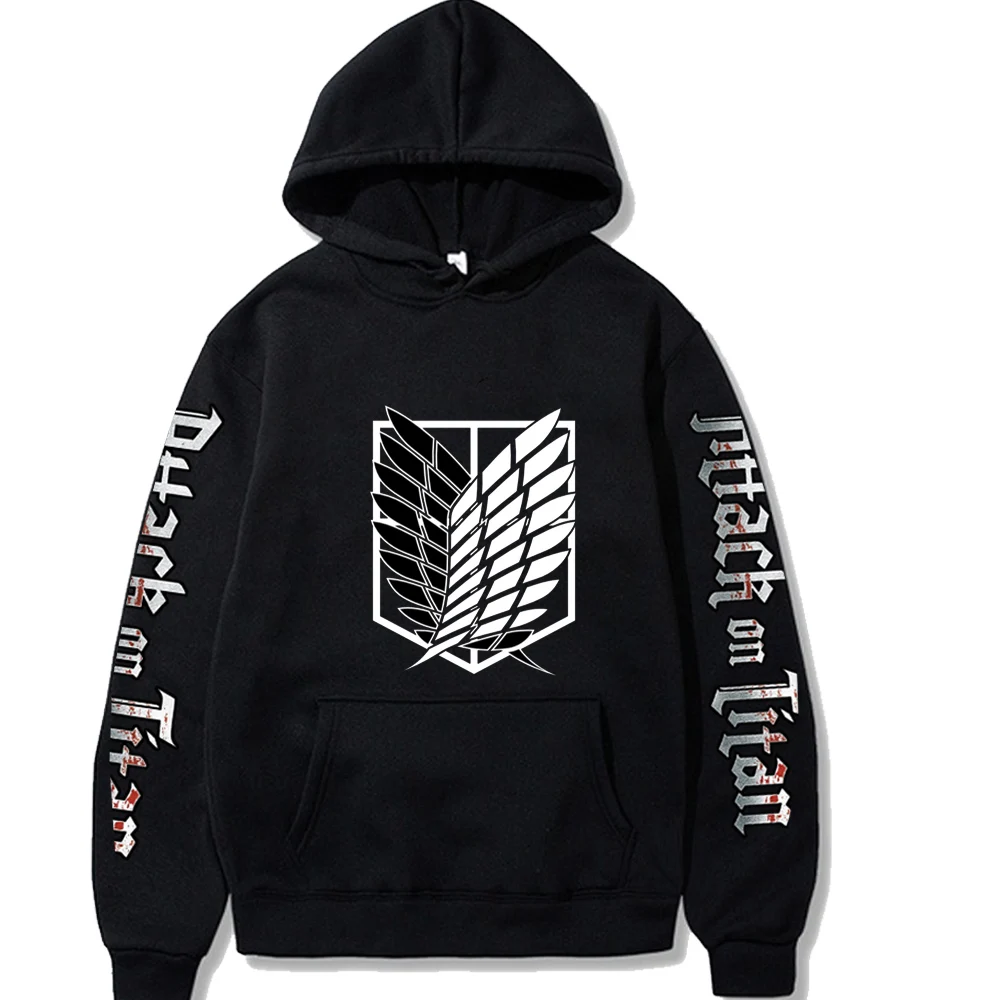 

Unisex Hot Japanese Anime Attack on Titan Hoodie Pullovers Tops Long Sleeves Casual