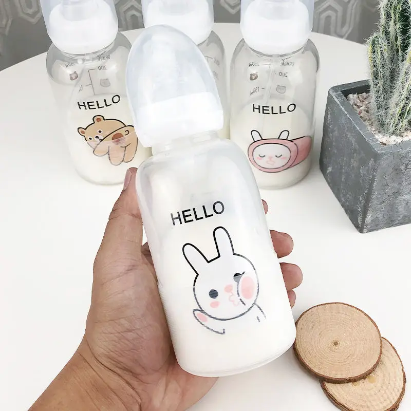 Милая бутылка для воды креативная стеклянная взрослых Корейская портативная