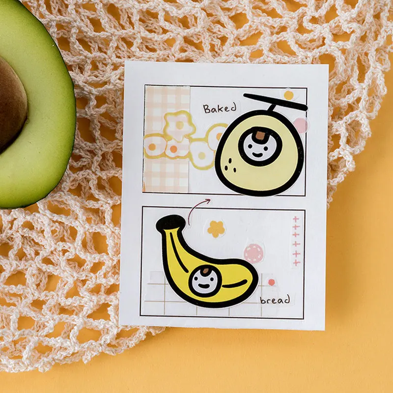 45 шт./кор. милая бумага с фруктовыми головками мультяшное Украшение diy скрапбук