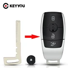 KEYYOU Бесплатная доставка автомобильный брелок для ключа без рисунка для Mercedes Benz C E S Class W203 W204 W211 W212 автомобильные аксессуары