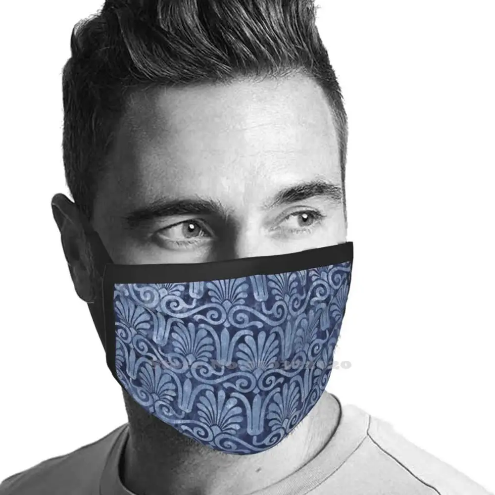 Греческая тема сирены ключ орнамент волны корабль узор Теплый стрейч