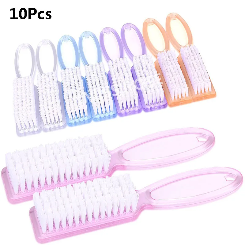 10 шт. щетка для очистки ногтей удаления пыли маникюра мягкий инструмент