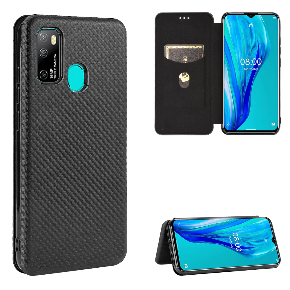 Чехол-книжка для Ulefone Note 9P кожа углеродное волокно 6 52 дюйма | Мобильные телефоны и
