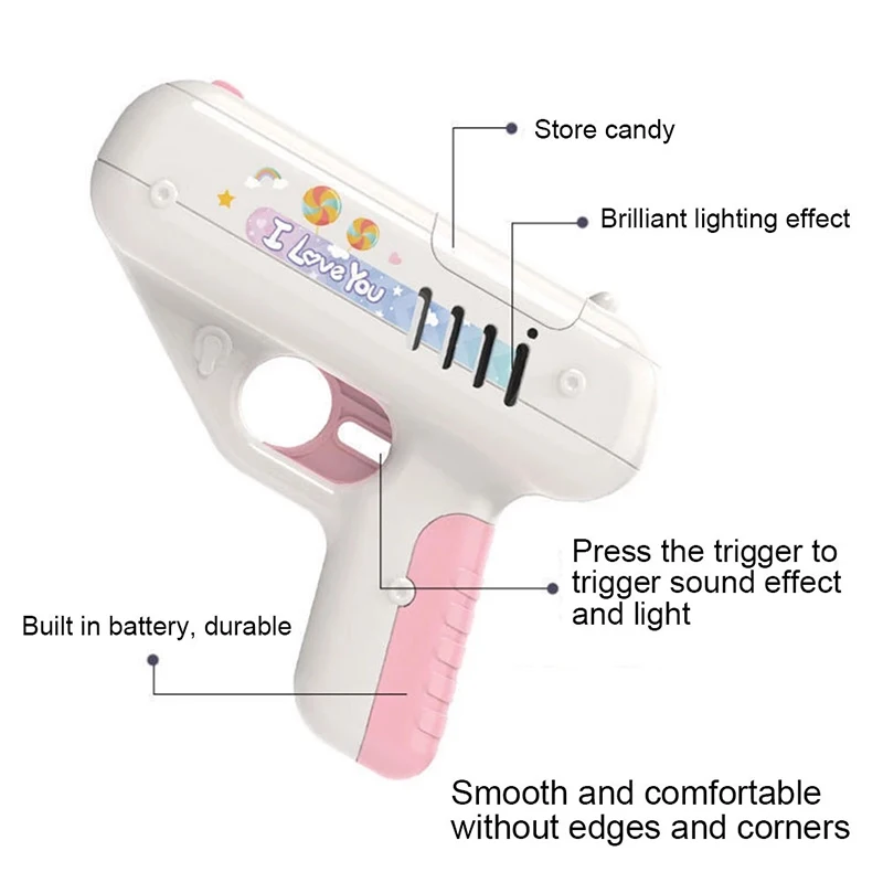 Новый пистолет для леденцов творческая музыка светящиеся конфеты игрушечные