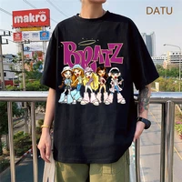 classic design bratz doll t shirt tops harajuku kawaii cartoon print tshirt fun graphic tee oversized casual clothes femaleman