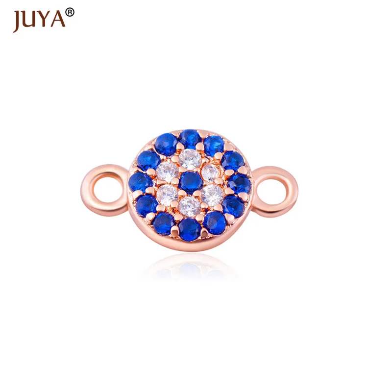 rose gold Juya модный материал для изготовления украшений 10 типов греческого глаза/Турецкий глаз/чармы «от дурного глаза» разъемы для ювелирных изделий DIY ремесло - Цвет: rose gold