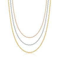zocai whiterose goldyellow 18k gold necklace rope chain necklace 40cm 45cm x00474