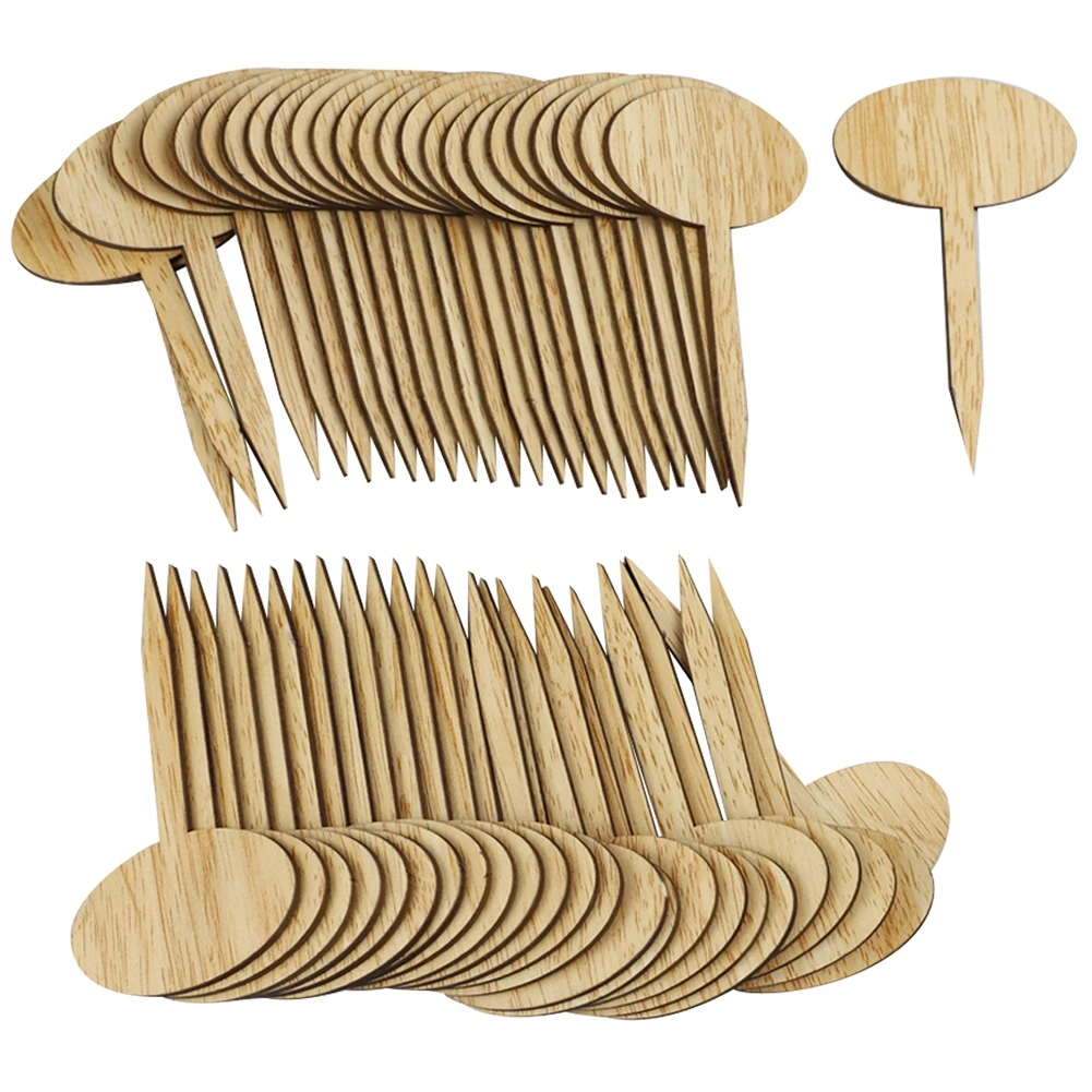 

50 Pcs Plant Markers Wooden Plant Labels Seed Vegetable Markers Garden Nursery Tags Gardening Tools Accessories
