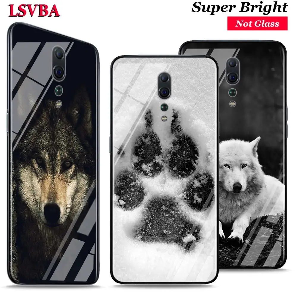Модный черный волк для OPPO Reno Z 10X Zoom F11 F9 F7 F5 A7 R9S R17 Realme 2 C2 K3 Pro Супер Яркий глянцевый