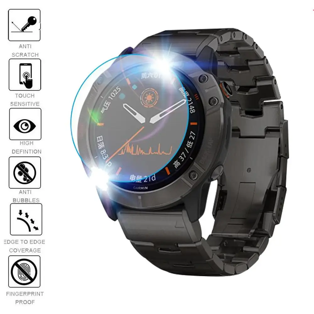 Защитное закаленное стекло для Garmin Fenix 5 5s Plus 6S 6X 6 Pro Ультрапрозрачная пленка