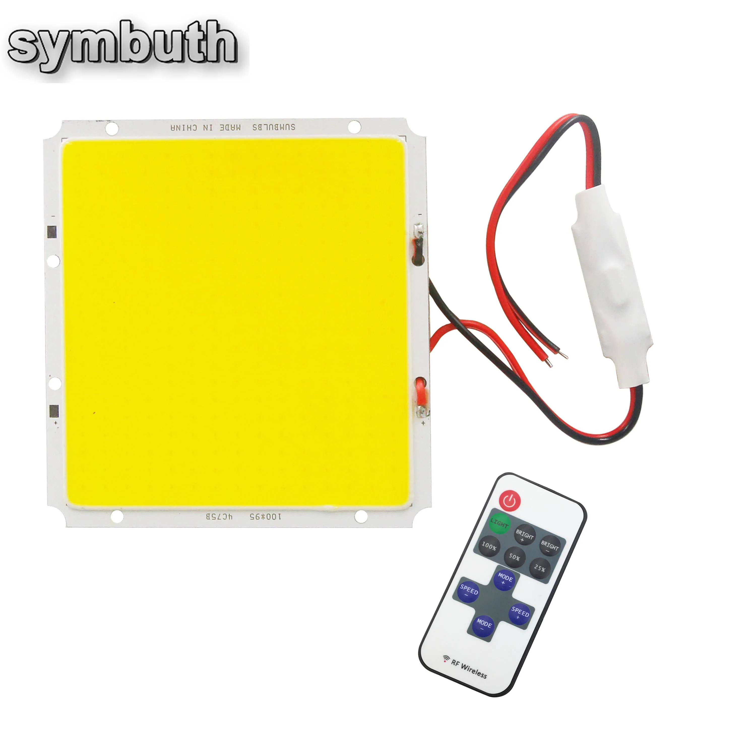 DC 12V Input 100x95MM 50W COB LED Panel Light Source for Led Lamp Warm Cold White Matrix Bulb with RF Remote Dimmer