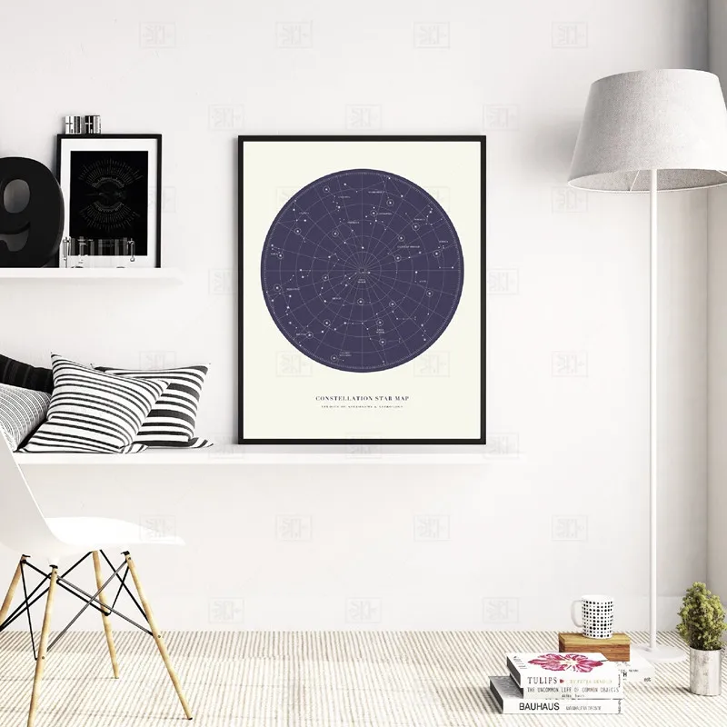 

Constellation Map Universe Canvas Art Painting Picture Galaxy DIY Gift Print Modern Minimalist Poster Home Room Wall Art Decor