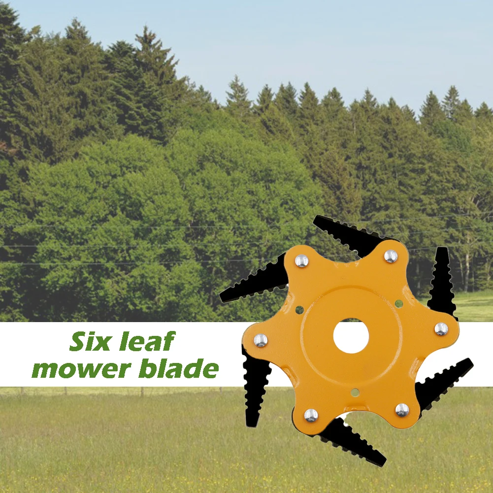 

Steel Wire 6 Teeth Grass Brush Cutter Trimmer Head Dust Rusting Removal Grass Tray Plate for Cleaning Polishing Accessories